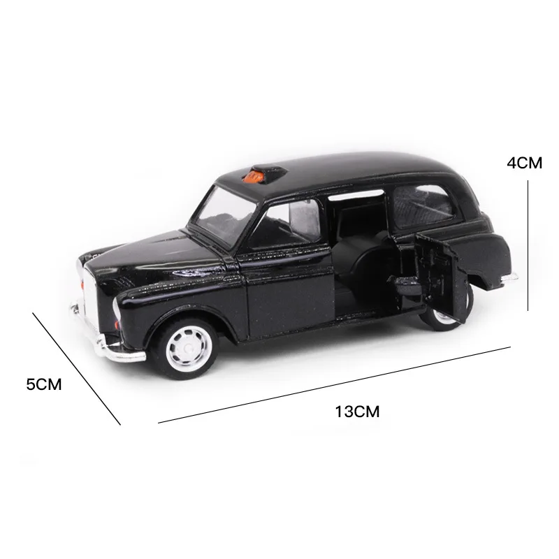 1:32 Alloy Diecast Vintage London-Taxi Car Model doors open Classic Pull Back Miniature Vehicle Replica For Collection Gift