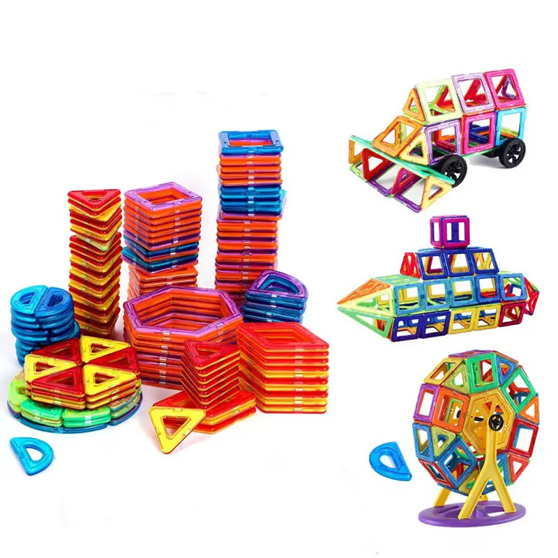 Magnetic Building Blocks Big Size and Mini Size DIY Magnets Toys for Kids Designer Construction Set Gifts for Children Toys