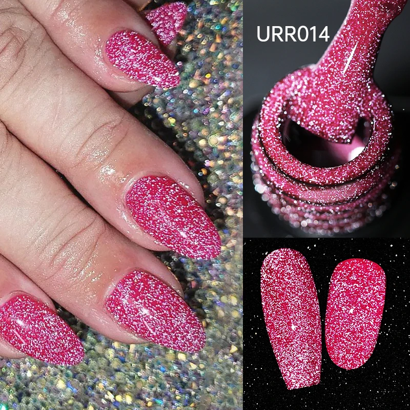 UR SUGAR-Verhéritage à Ongles Gel à Paillettes de Moulage, Semi-Continu, UV, pour French Manucure, Document Néon, Rotterdam, Kling Glowing in Dark, 7.5ml