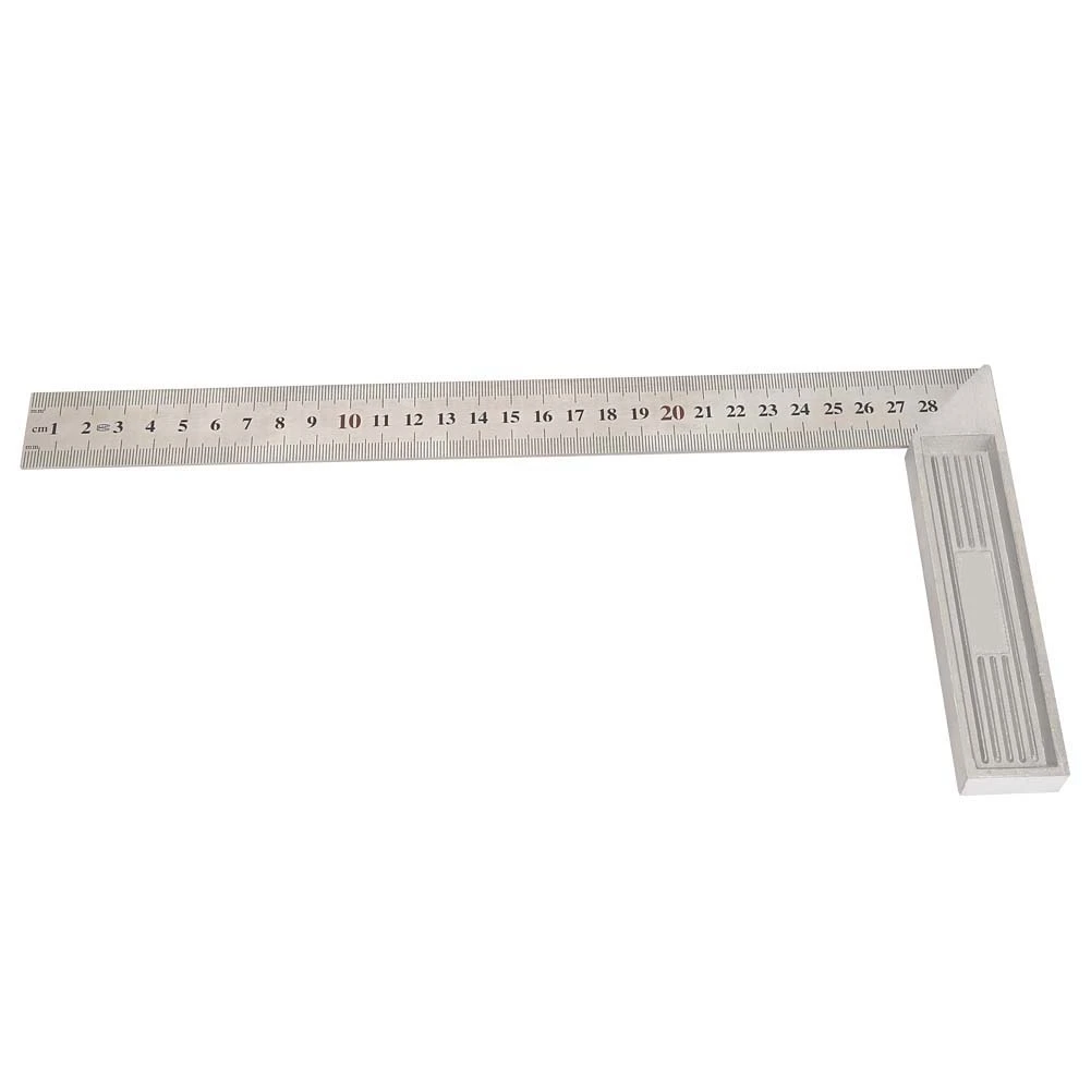 30cm Aluminum Alloy 90 Degree Straight Edge Ruler Straightedge Right Angle Ruler