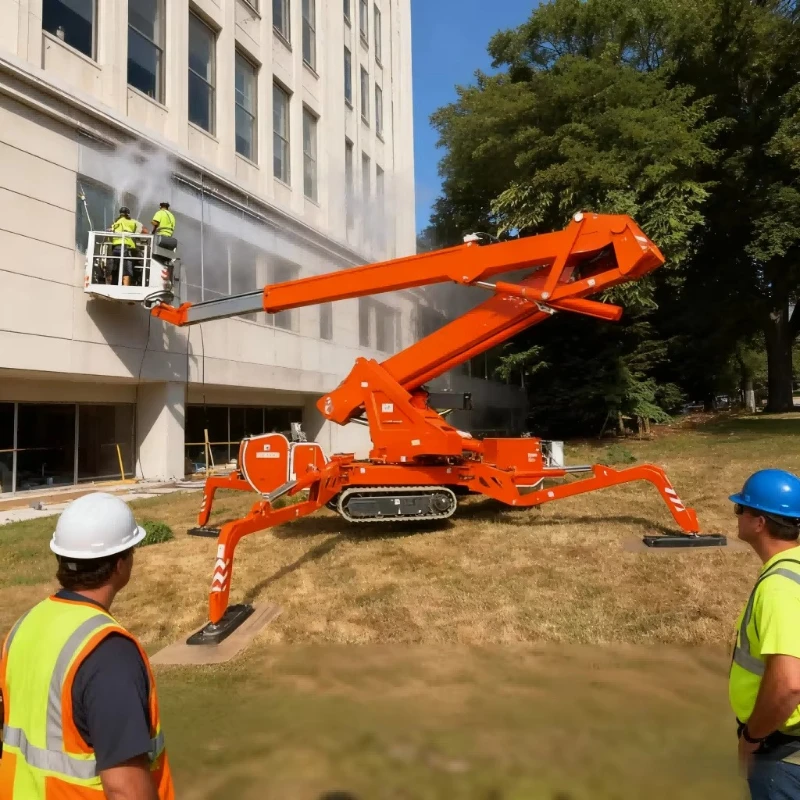 10M-16M All Terrain Boom Man Sky Boom Lift Aerial Work Crawler Boom Lift Tracked Self Propelled Spider Lift With Ce Iso