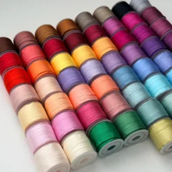 7mm 10mts to 50mts per Roll 100% Pure Natural Silk Satin Taffeta Ribbon Solid Color for Embroidery Designs, Free Shipping