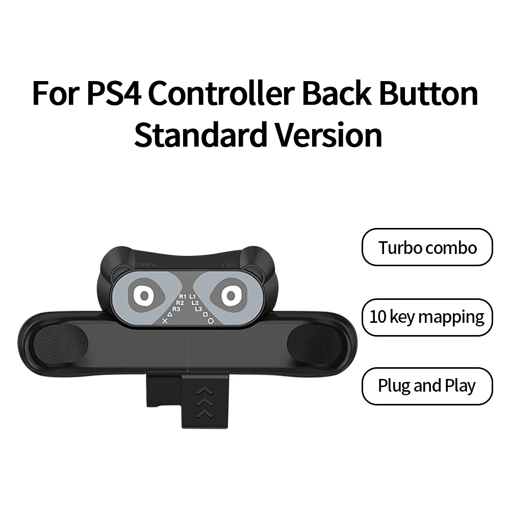 

Controller Paddles Extended Gamepad For Sony Playstation4 PS4 Back Button Attachment Joystick Rear Button with Turbo Key Adapter