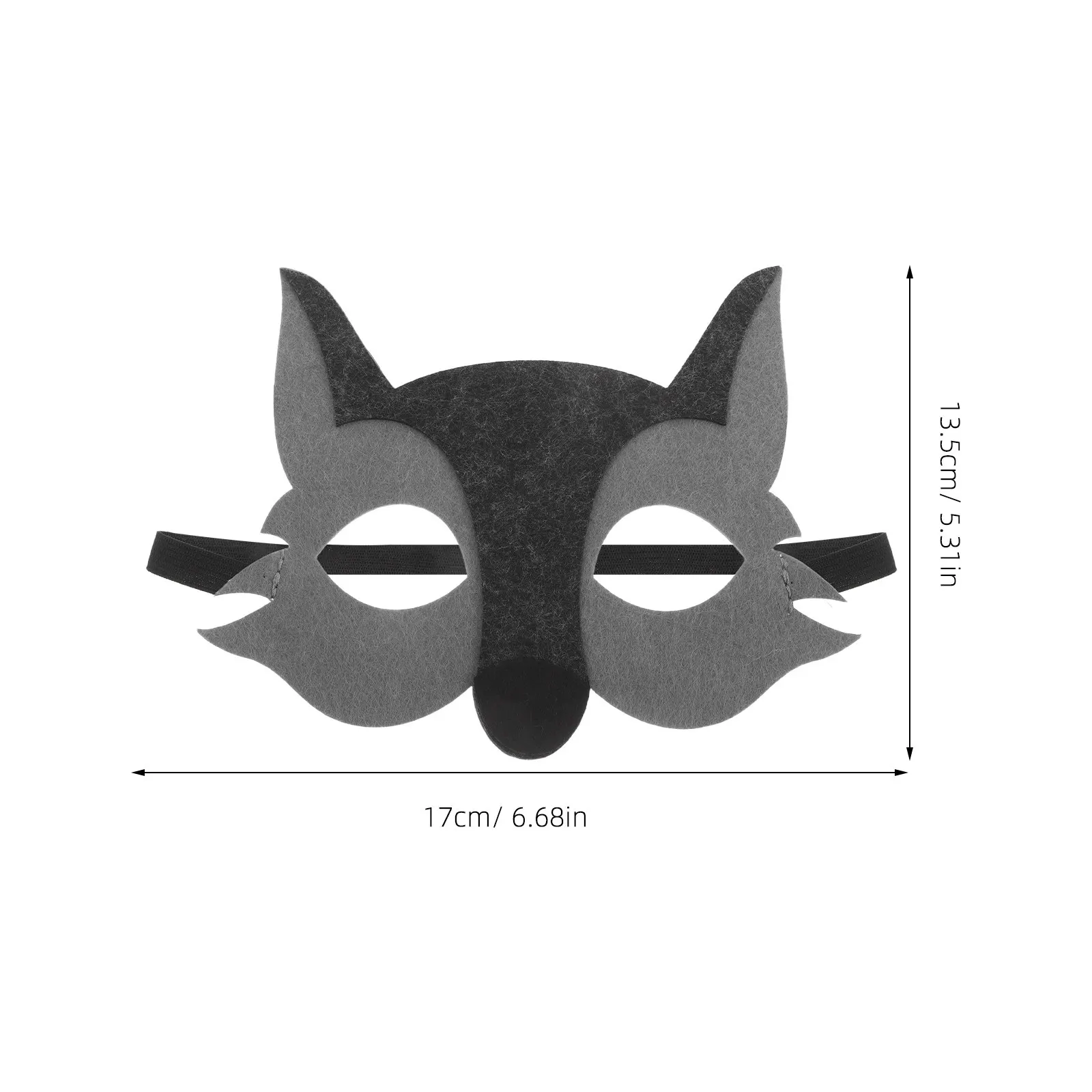 10Pcs Cartoon Animal Wolf Masks Soft Felt Half Face Kids Masquerade Costume Party Dress Up Halloween Masks Kids Masquerade Mask