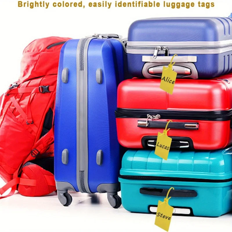 케이블 타이 및 지퍼 타이가 포함된 대형 쓰기 가능 플라스틱 태그 10개 - 둥근 모서리가 있는 변조 방지 고강도 물류 라벨