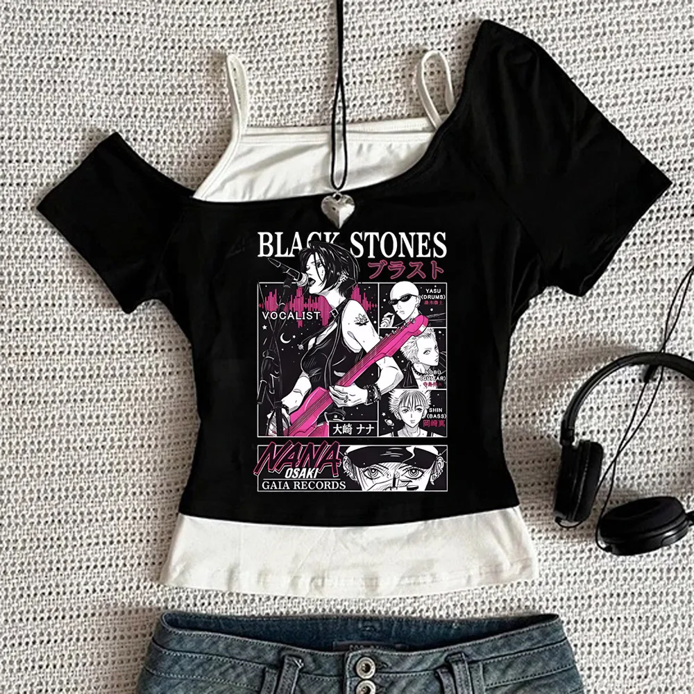 Y2k Nana Osaki Graphic T Shirts Casual Harajuku Streetwear Japanese Clothes Fashion Rock Punk Sleeveless Tanks Camis view 3