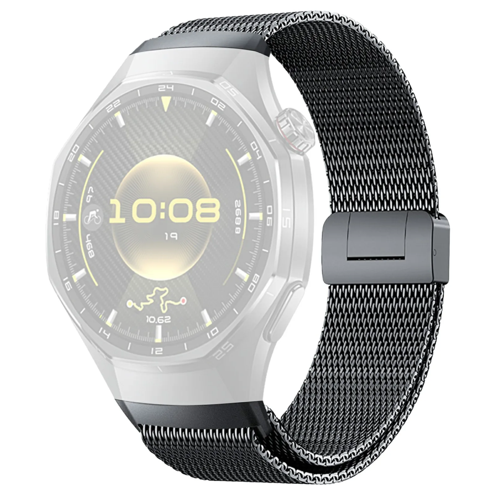 titanium-alloy-watch-band-for-huawei-watch-gt-6-pro-46mm-seamless-magnetic-clasp-milanese-mesh-strap-titanium-grey