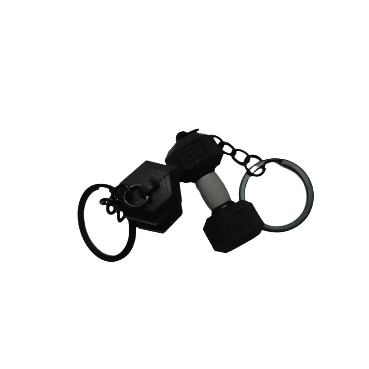

Dumbbell Barbell KeyChain PVC Soft Rubber Fitness Equipment Key Chain For Pendant Cross Border Sports Pendant Jewelry Gifts