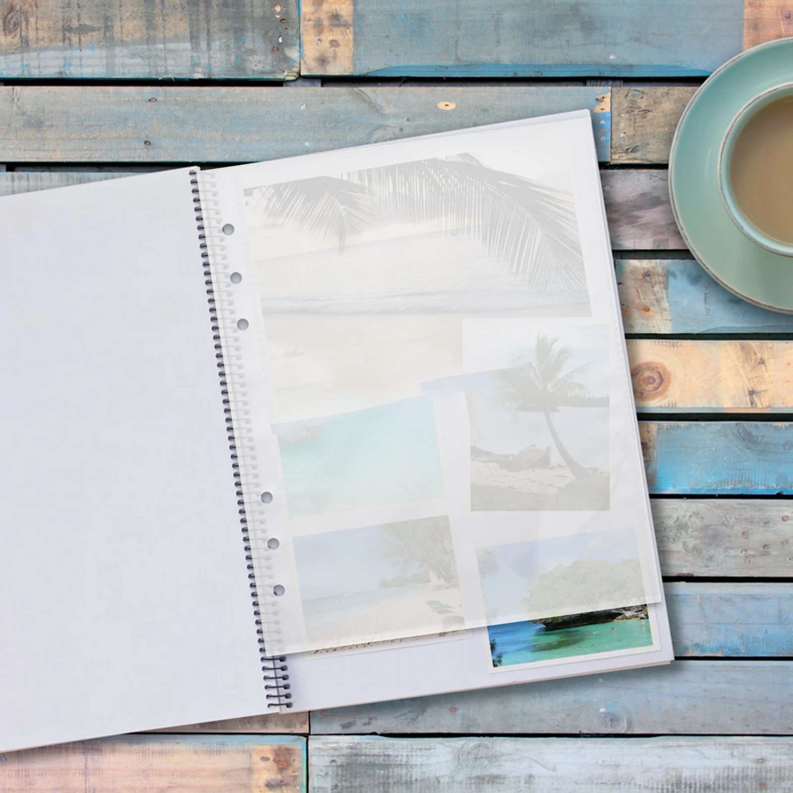 

50pcs A5 Clear Binder Inserts With Pockets 6 Hole Photo Album Pages Double Sided Sleeve Cash Budget Envelope Organizer Pp Sheet