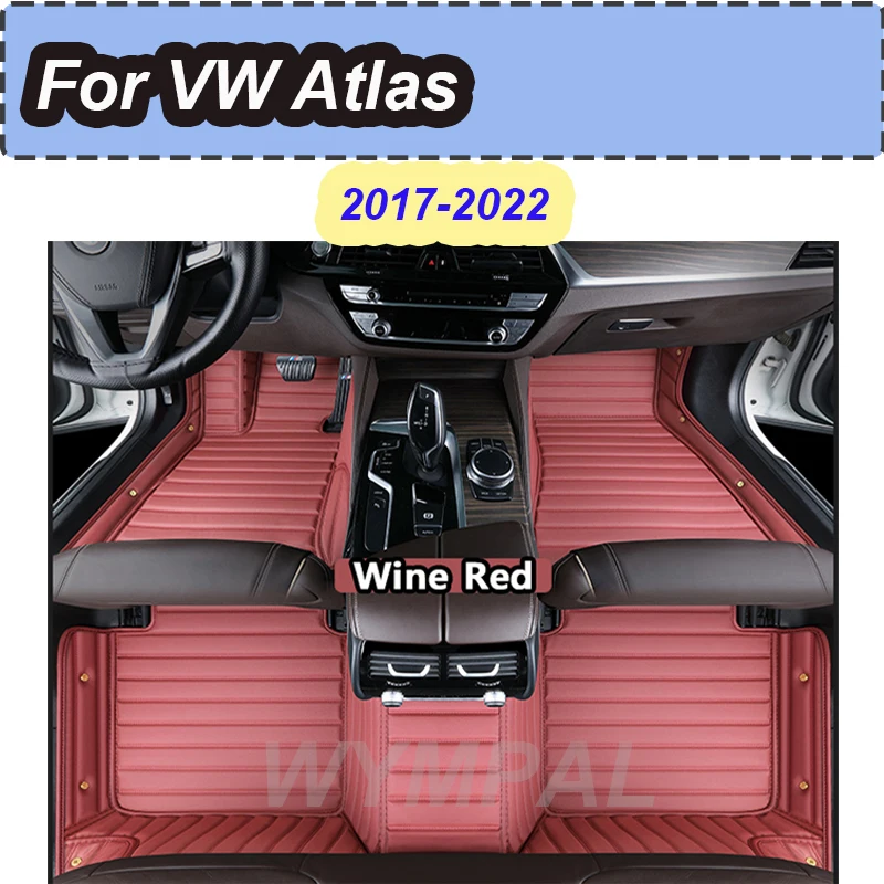 

Роскошные автомобильные коврики для VW Atlas Teramont CA1 2017 ~ 20222, автозапчасти для интерьера, напольный ковер, роскошный кожаный коврик, автомобильные аксессуары