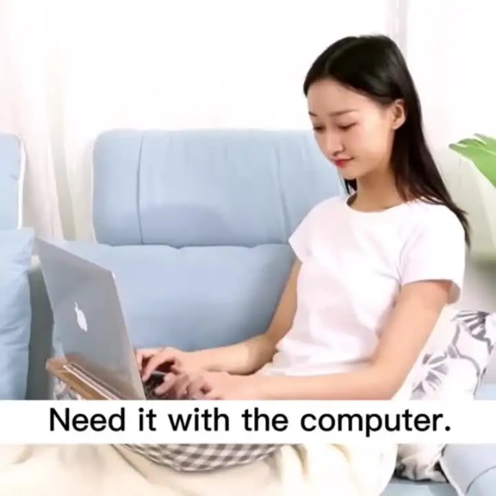 MUMUCC Multifunctional Laptop Desk With Cushion and Filled with Foam Particles, Small Pillow Table, Hard Mouse Pad Large