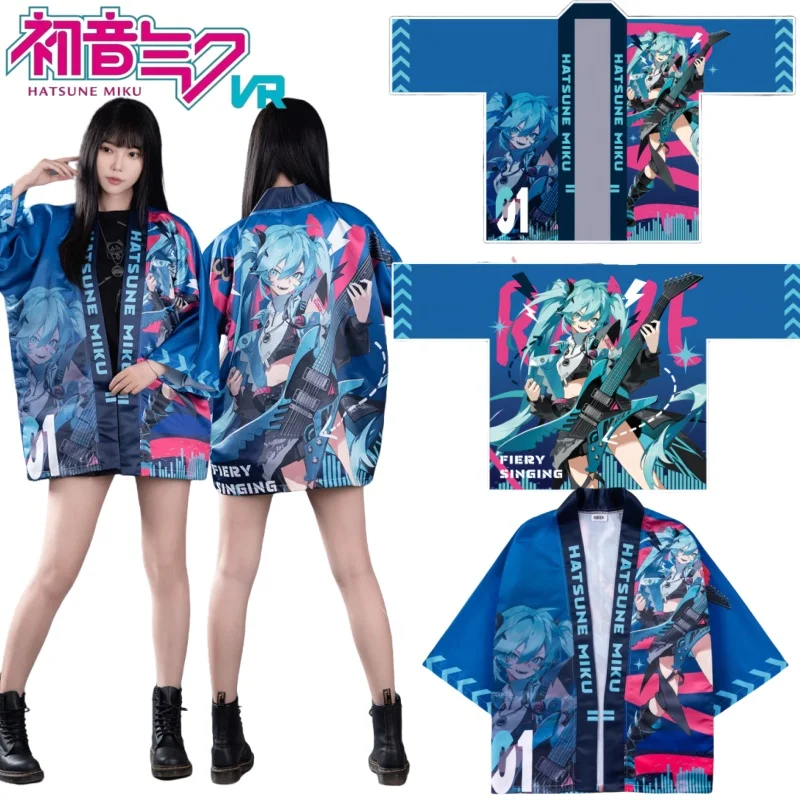 

New Hatsune Miku Cloak Cartoon Hatsune Miku Cloak with Sleeves Anime Merchandise Support Items Cosplay Holiday Gifts