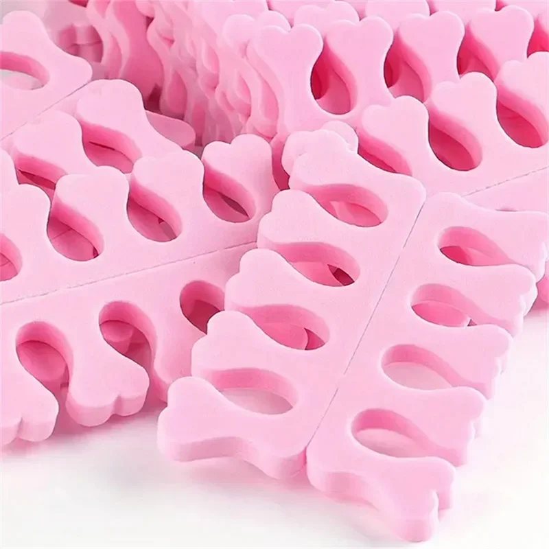 50/100/200 قطعة فواصل طلاء الأظافر البيج الإسفنج إصبع تو فواصل مسمار أداة فنية قدم الرعاية مانيكير باديكير أداة