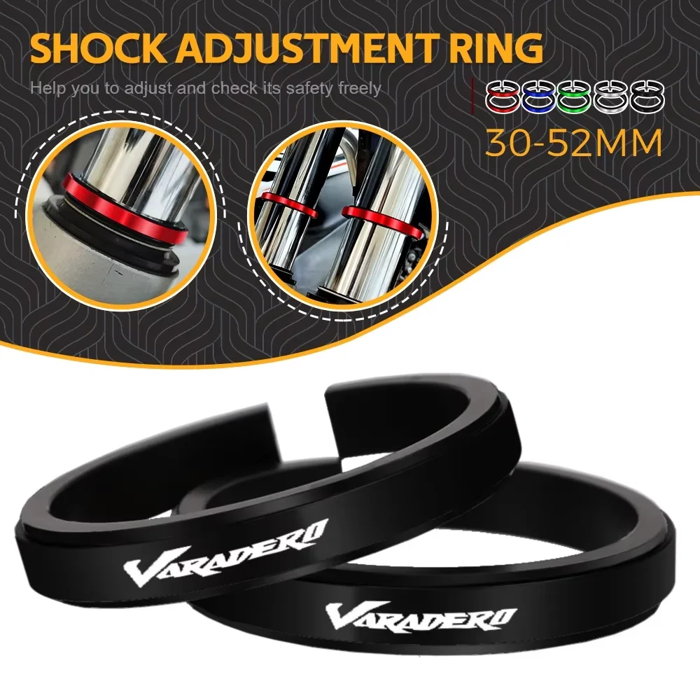 For HONDA XL1000V XL125 XL 1000 125 V Varadero Motorcycle Adjustment Shock Absorber Auxiliary Rubber Ring CNC Fit 30MM-52MM