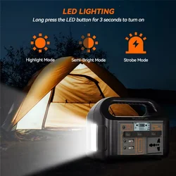 100W Portable Outdoor Generator 24000mAh Outdoor Camping Power Bank 110V/220V Battery Power Bank LED Display for Camping Fishing