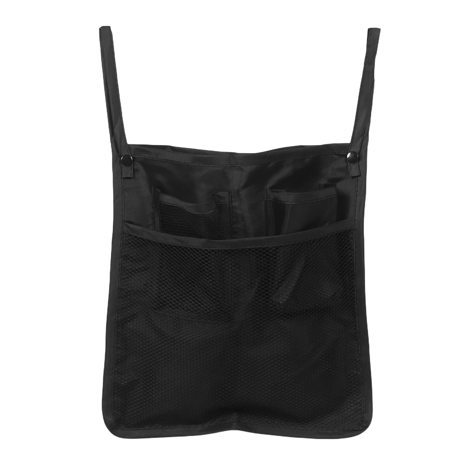 Borsa organizer per passeggino nera, facile installazione, portaoggetti per pannolini in rete, cestino posteriore per passeggino, accessori per passeggino