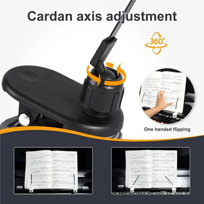 AA67-For Piano Accessories Page Holder Clip For Music Book, Ideal For Music Stand And Binder Applications