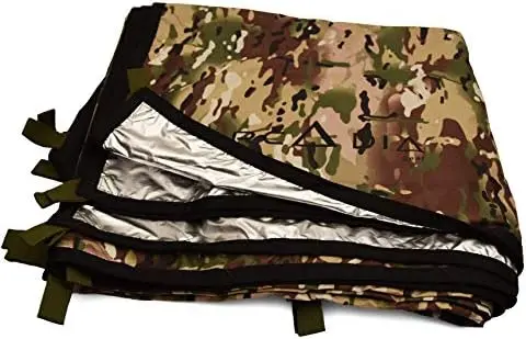 

Mongrel EDT | The Original 10ft x 10ft Thermal Reflective Light Weight Water Proof Nylon Survival Tarp (Camouflage) Butane adapt