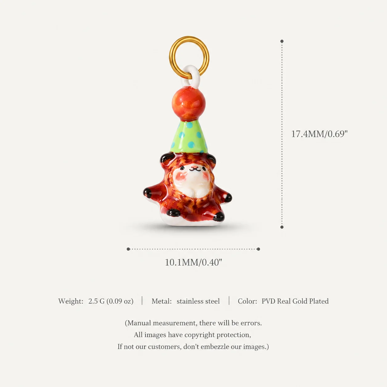 Edelstahl-Anhänger der neuen, beliebten Tier-Serie: Teddybär, Elefant, Alpaka – DIY-Anhänger für Schmuck. – Detail 6