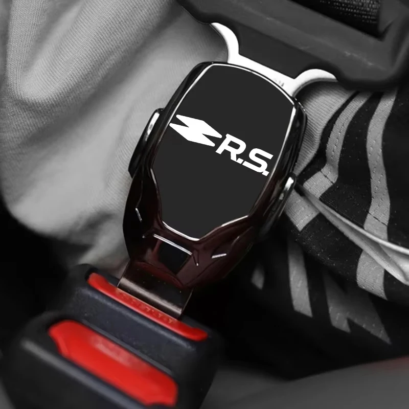 

Extensor de Clip para cinturón de seguridad de coche, accesorios de emblema personalizados para Renault- RS