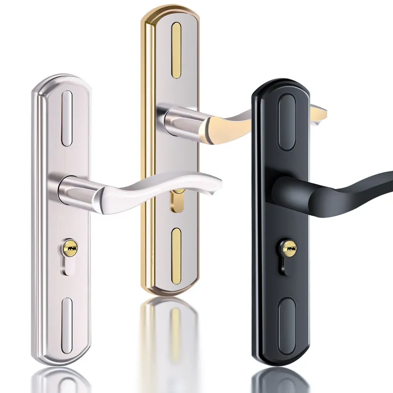 1 Set Classic‑Style Wooden Door Lock Adjustable Hole Spacing Silent Universal Hardware for Bedroom Bathroom Home Interior Door