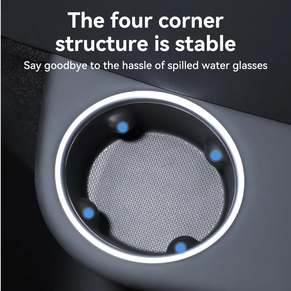 YZ For Tesla Model YL 2026 Third Row Silicone Cup Holder  Center Console Water Cup Holder  Non-Slip  Storage  Accessories view 4