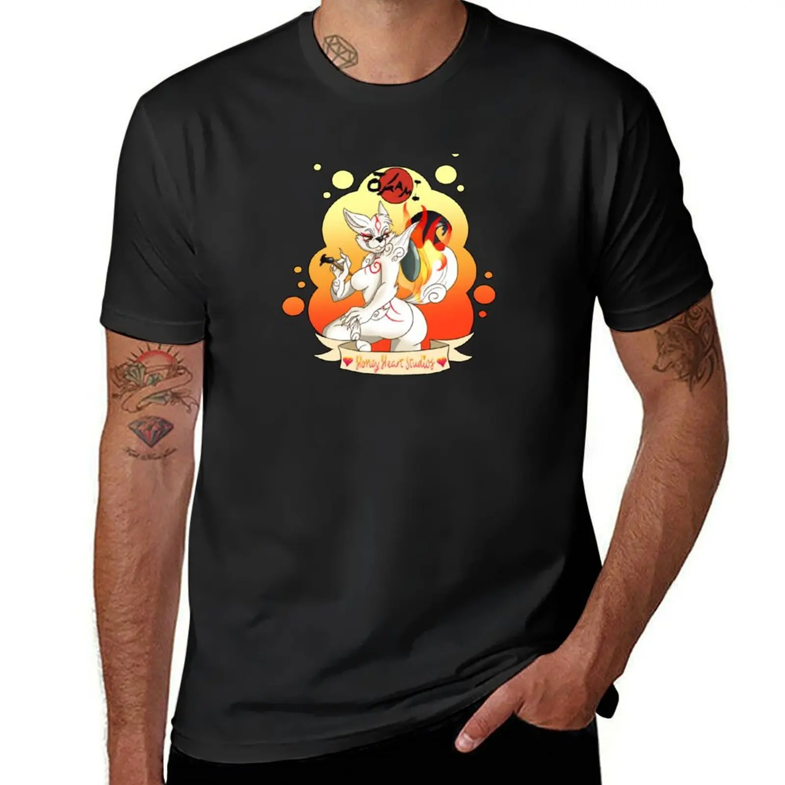 

Hot Okami Ink T-Shirt for a boy sports fans customs mens t shirts casual stylish