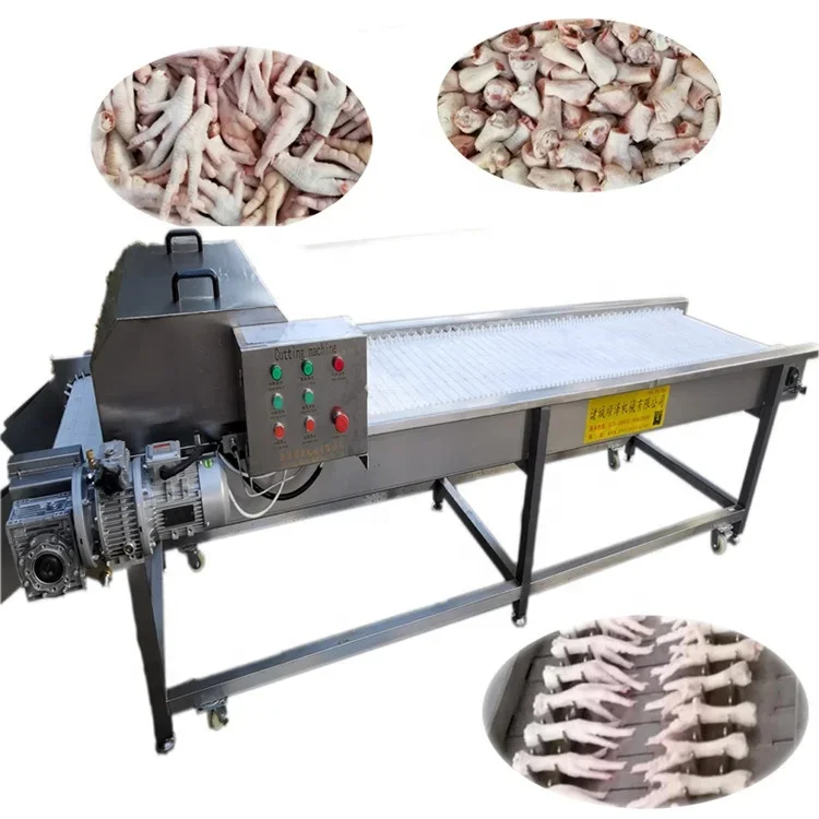 Vietnam chicken feet cutting machine / chicken feet peeling production line