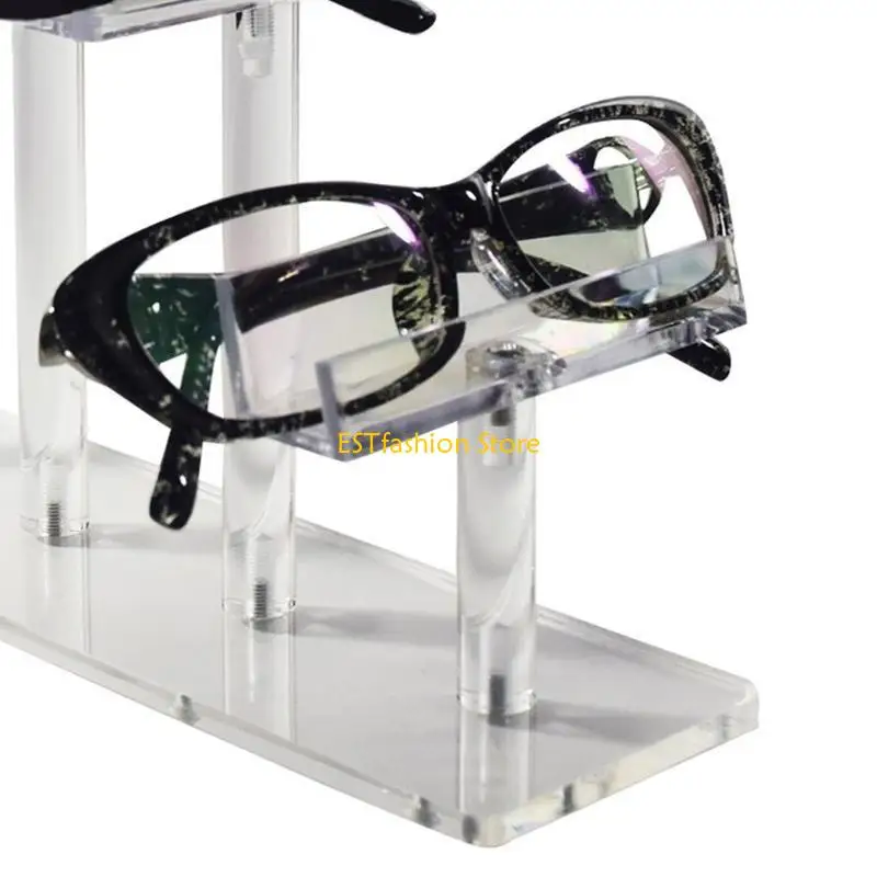Y5GC 3/4/6 Pair Sunglasses Holder Clear Acrylic, for Display in Various Boutique Setting Shop Eyewear Storage