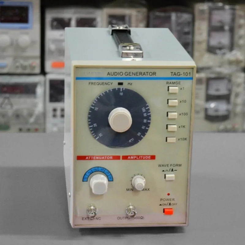 AC 100-240V TAG-101 Low Frequency Audio Signal Generator Signal Source 10Hz-1MHz