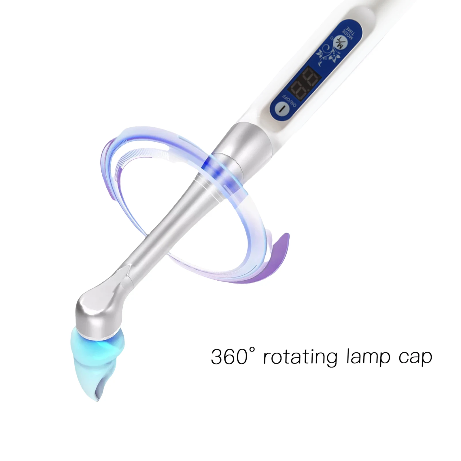 Dental Cure Lamp LED 5W Cordless 3 Modes Metal Head Dental Curing Light 3 Modes High Power Blue Light For Restore Teeth