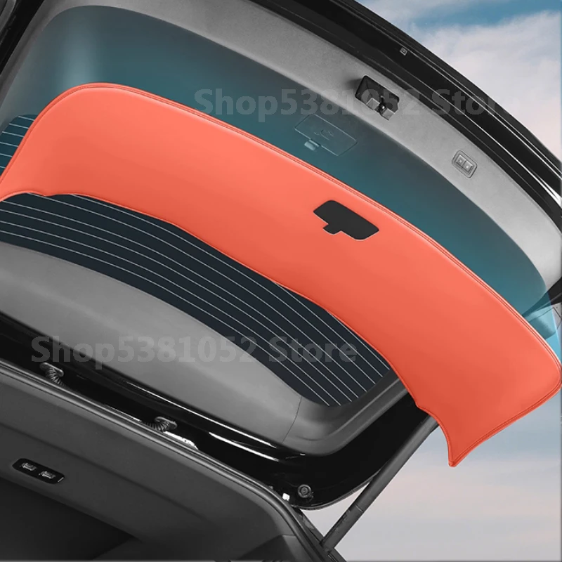 Car Rear Trunk PU Leather Protective Pad Car Trunk Tailgate Protection Sticker for BYD Tang L Sealion 8 DMI EV 2025 2026