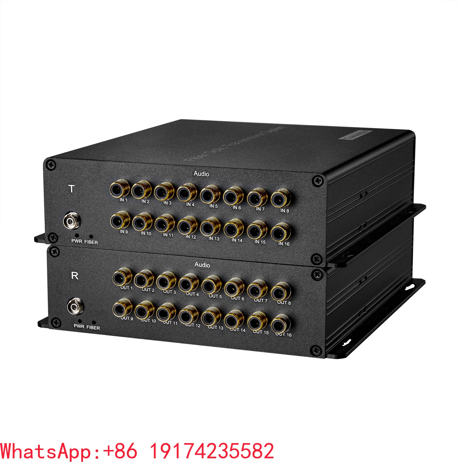 Rca Audio Over Single Mode Fiber Converter Extender Kit: 16 Channel Audio to Fiber Sm Optical Media Converter