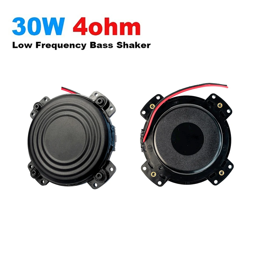 

2pcs 30W 4ohm Vibro Speaker Black Cover Low Frequency Bass Shaker Resonance Woofer for Car Seat Home Hifi Movie Theater Cushions