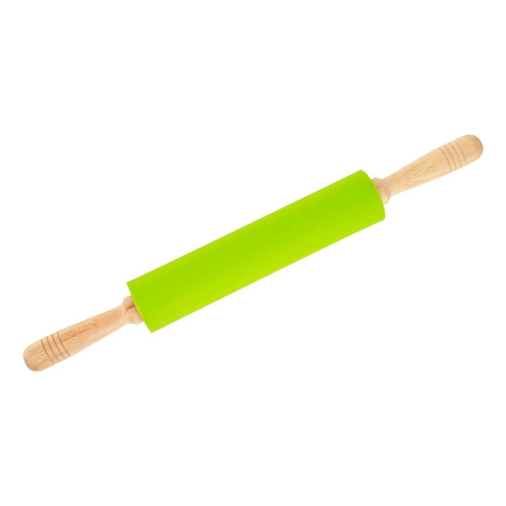 

Rolling Pin Lightweight Non Stick Dough Roller Wood Handle Silicone Pins Ideal for Cookies Pie Pasta Ravioli Tortillas Dumpling