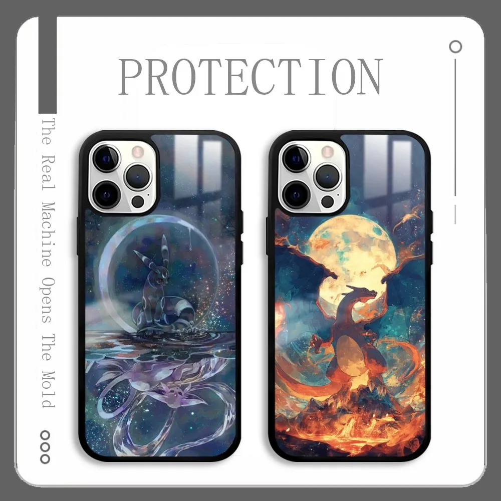 כיסוי טלפון Charizard Umbreon Gengar עבור IPhone 16 15 14 13 12 11 Pro Xs Max Mini Plus Celulares Hard Funda