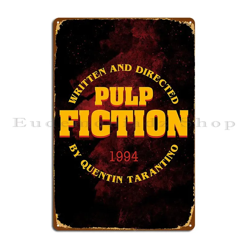 Pulp Fiction Title Metal Sign Print Club Club Home Wall Cave Tin Sign Poster