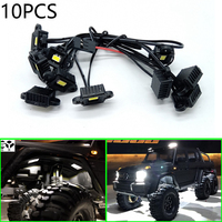 KXRC 10PCS LED Wheel Arch Light Fender Lamps 5-7.4V for 1/10 RC Crawler Car Traxxas TRX6 G63 AMG 6x6 DIY Upgrade Parts