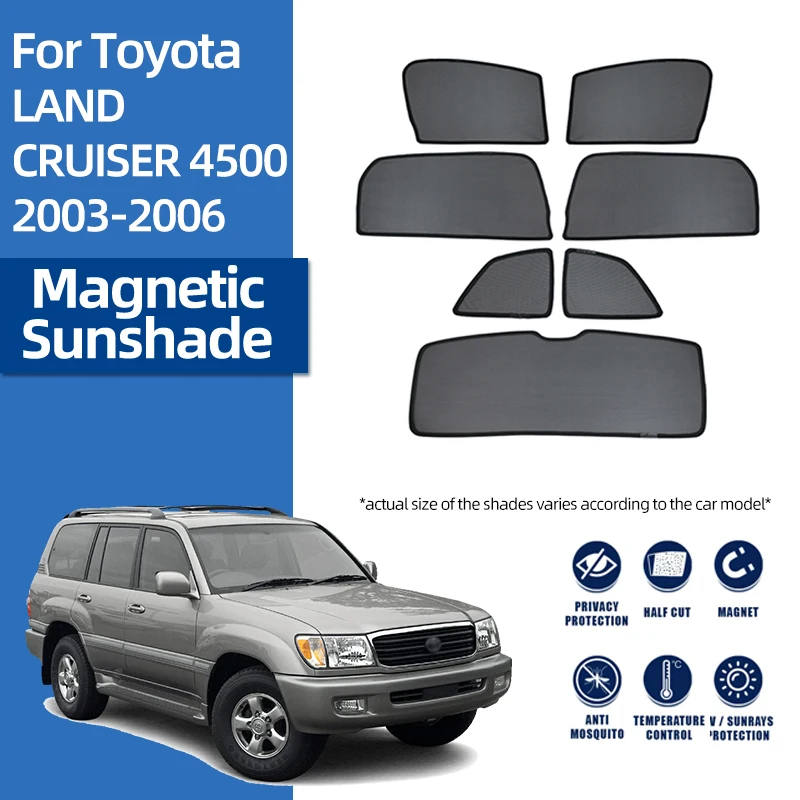 

For Toyota Land Cruiser J100 1998-2007 Magnetic Car Sunshade Shield Front Windshield Curtain Rear Side Baby Window Sun Shade