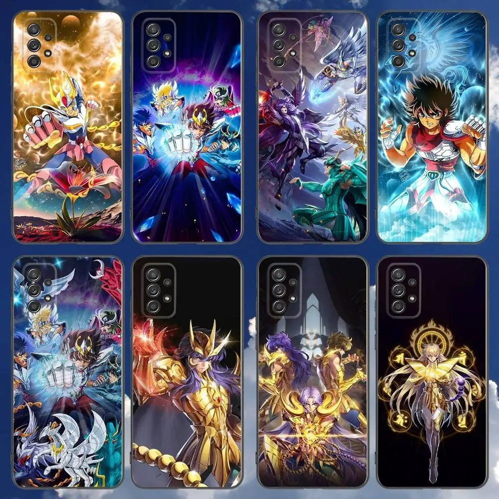 

S-Saint Seiya Knights Zodiac Phone Case For Samsung Galaxy A 91,80,73,72,71,53,52,51,22,5G Shockproof Soft Black Cover