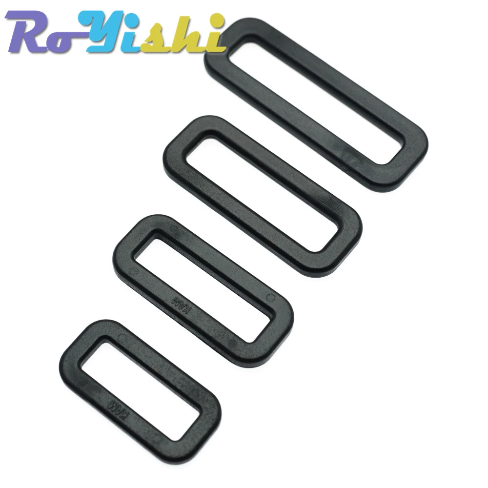 10 Pcs/Pack Plastic Loops Looploc Rectangle Rings Adjustable Buckles For Backpacks Straps