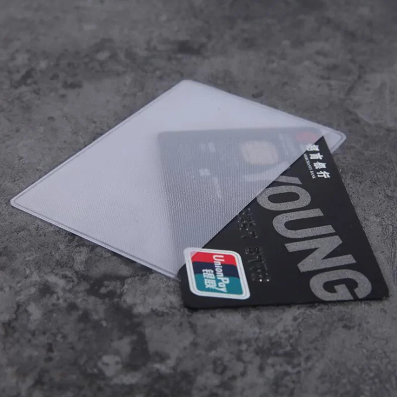 10PCS Transparnt Card Cover Protective Holder PVC Waterproof Credit ID Business Card Protection Document Id Badge Case