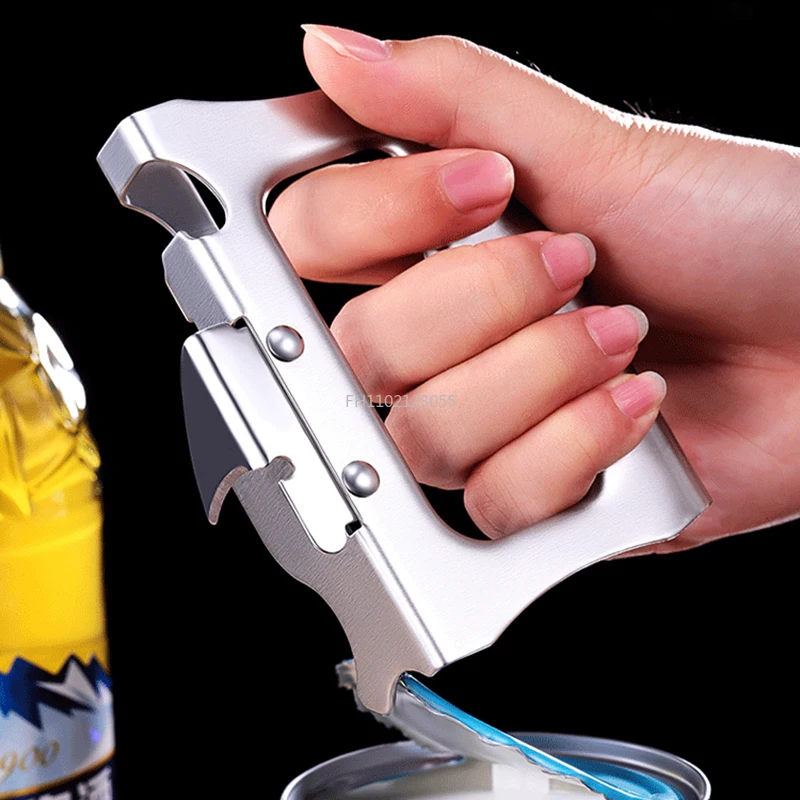 New Stainless Steel Portable Bottle Jar Opener Kitchen Gadget Portable Can Opener For Emergency Bottle Opener Party