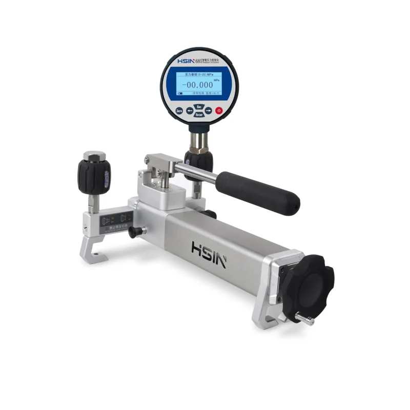 HSIN613 Manual Pressure Gauge Transmitter Comparator Calibrator Portable Pneumatic Air Pressure Calibration Hand Pump 60bar