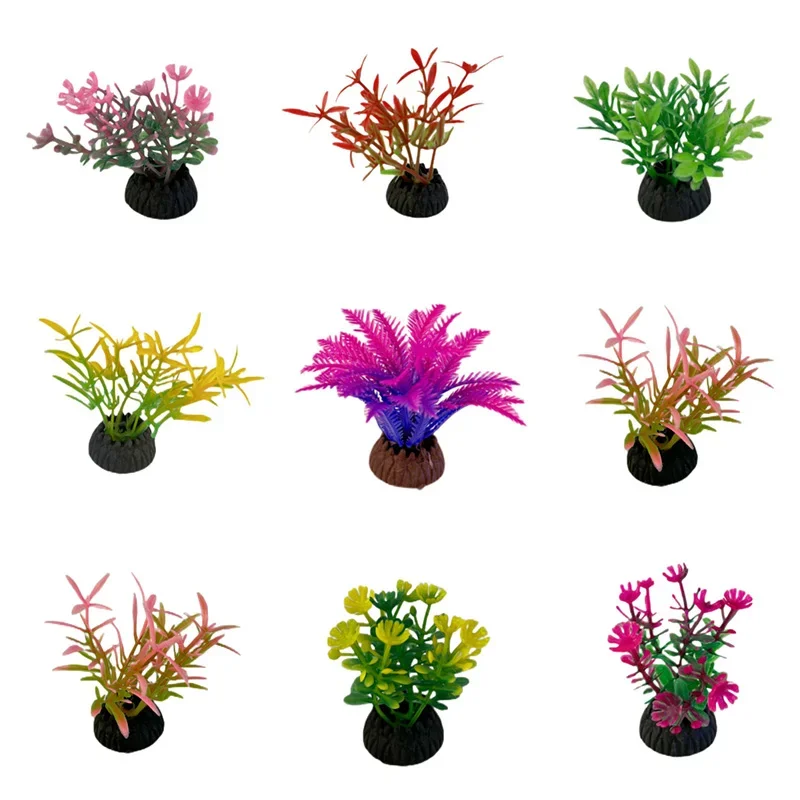 Multiple styles Fish Tank Plastic Imitation Aquatic Plants Artificial Plant Aquarium Landscaping Sand Table Tank Decoration