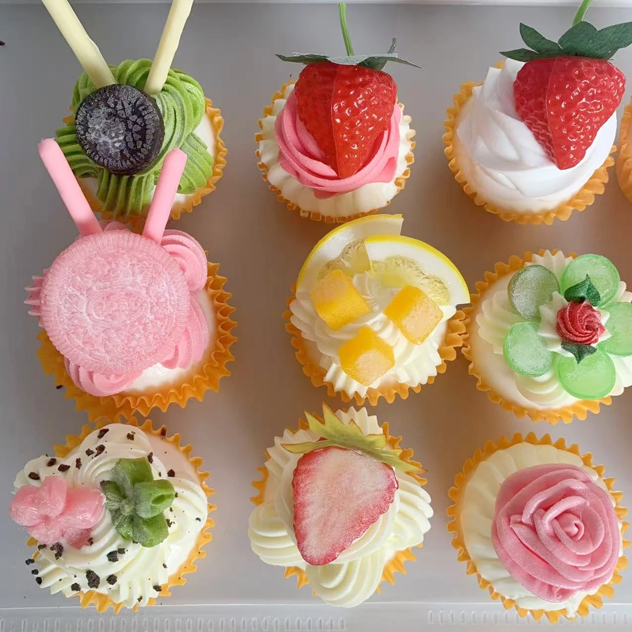 Cupcake-Modell Simulierter Kuchen Dessert-Produkt Ornament-Modell Bäckerei-Schaufenster-Dekoration Papierbecher Eiscreme-Modell Fotografie-Requisiten – Detail 4