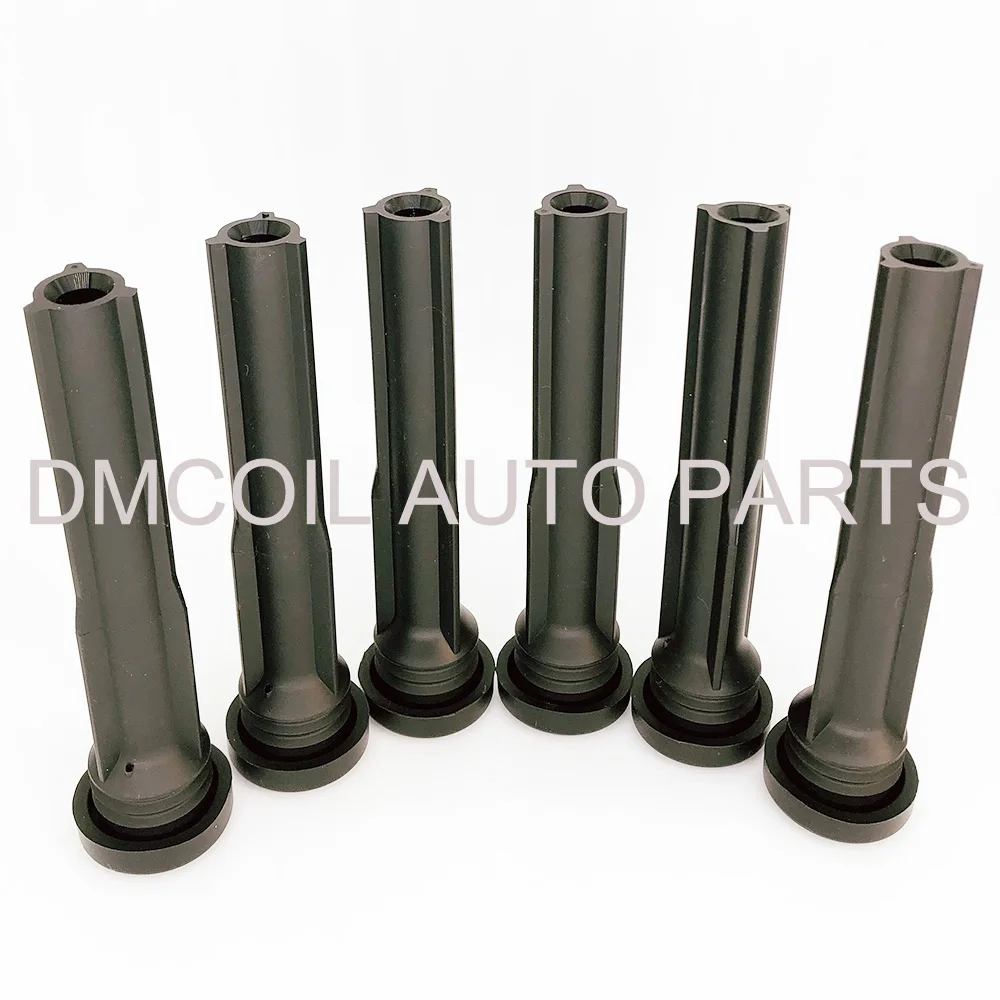 6 PCS IGNITION COIL RUBBER BOOTS WITH SPRING FOR FORD GT EXPEDITION F-150 LINCOLN NAVIGATOR 3.5 2010- HU7E-12A402-AA DG560 UF826