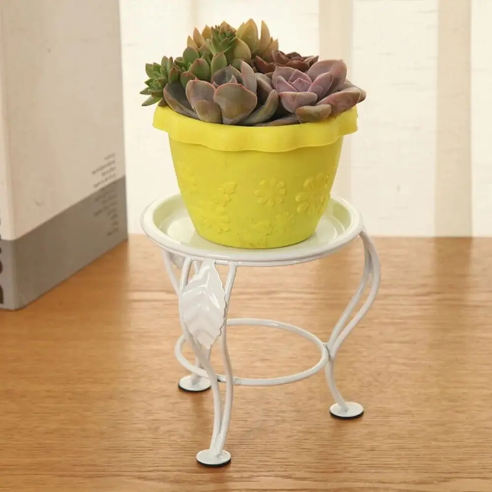 Creative Black Three-legged Plant Stand Iron Art White Iron Flower Rack Mini Floor-standing Mini Flowerpot Stand Living Room