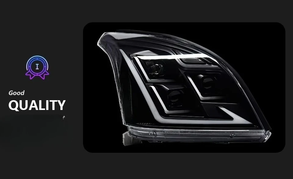 

Front Drl Signal Car Accessories Light Emitting Diode Headlight Projector 3 Lens 2003-2009