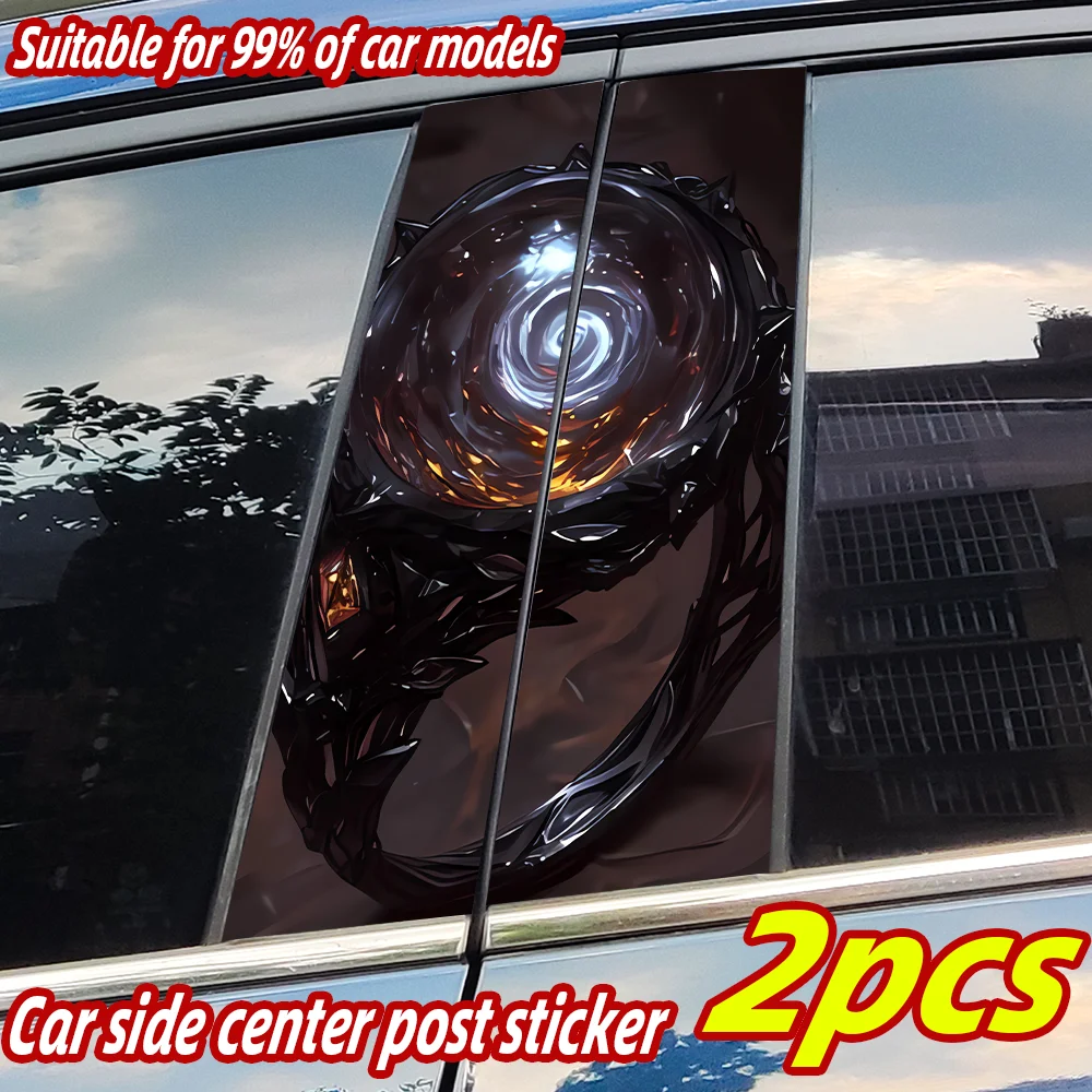 

Special Ring Car Stickers Auto B Pillar Waterproof Decoration Cover Scratches Sunscreen Car Doors Pillar Vinyl Decals Accessorie